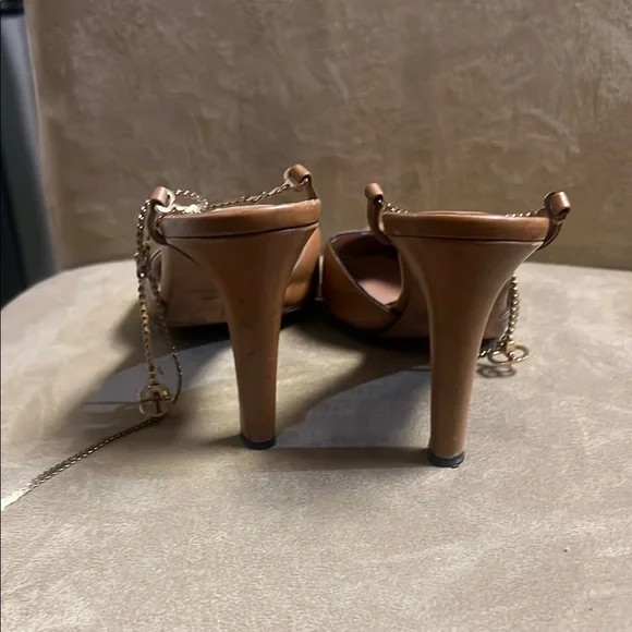Valentino Women's Brown Leather Heels - Picture 4 of 5